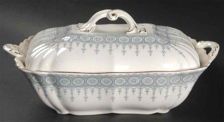 Premier Gray Rectangular Covered Vegetable by John Maddock & Sons-1