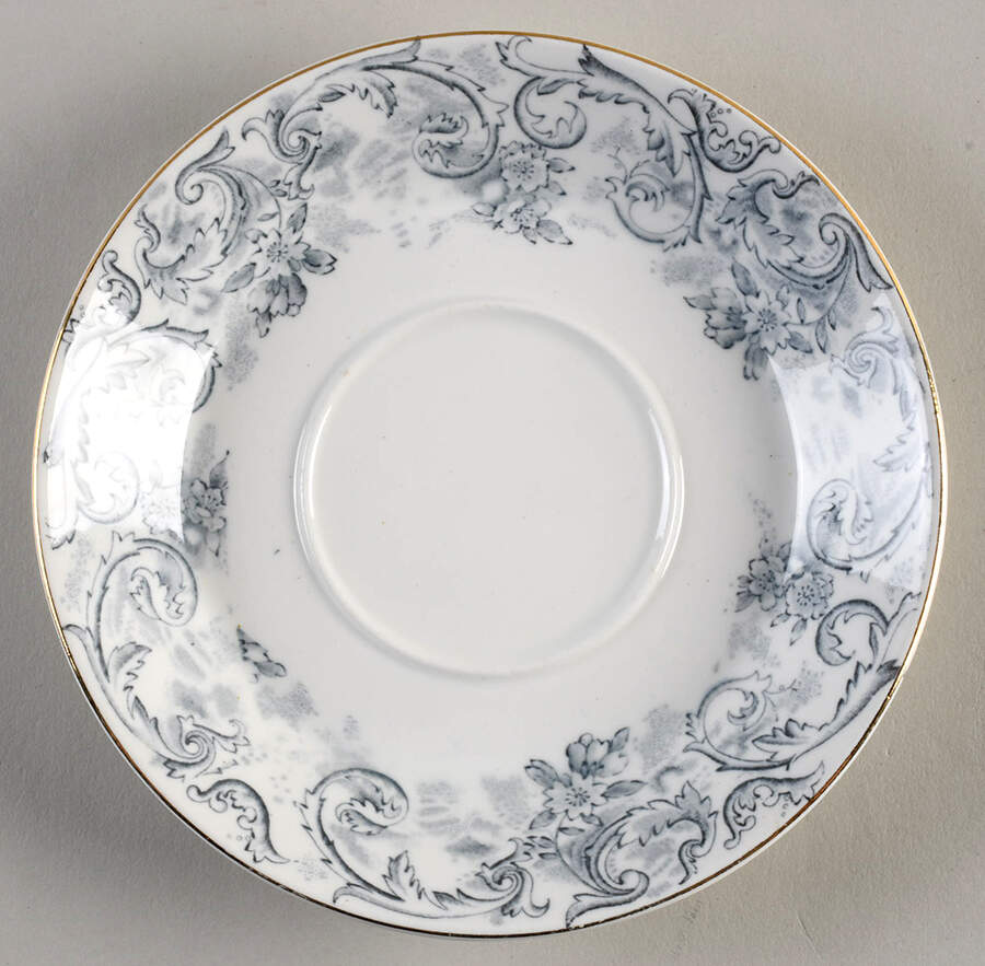 Rococo Blue Saucer by John Maddock & Sons-1