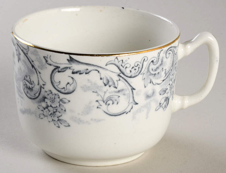 Rococo Blue Flat Cup by John Maddock & Sons-1