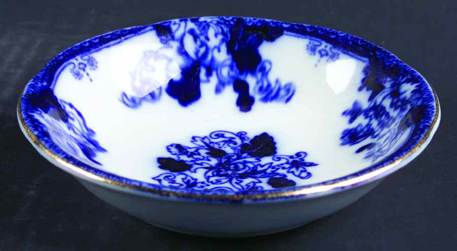 Roseville (Flow Blue) Fruit/Dessert (Sauce) Bowl by John Maddock & Sons-1