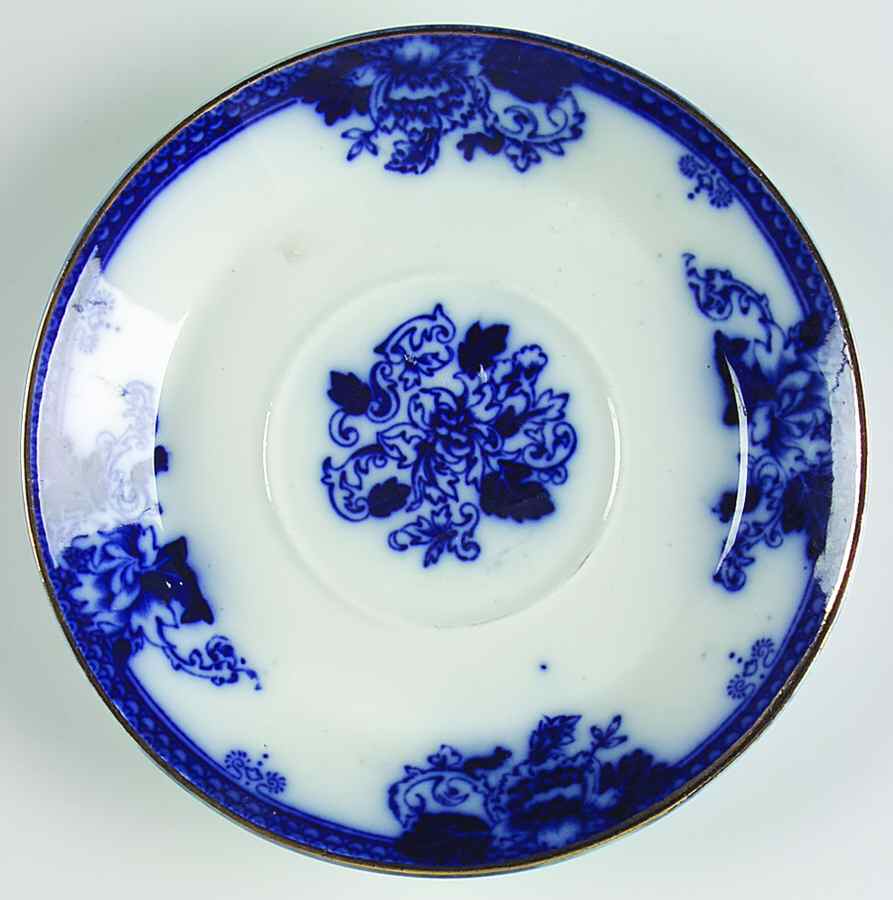 Roseville (Flow Blue) Underplate for Jam/Jelly by John Maddock & Sons-1