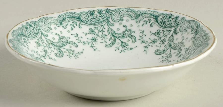 Seville Green (Gold Trim) Fruit/Dessert (Sauce) Bowl by John Maddock & Sons-1