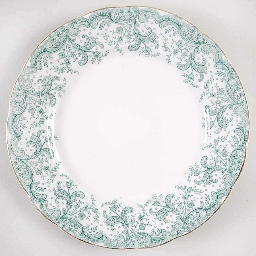 Seville Green (Gold Trim) Salad Plate by John Maddock & Sons-1