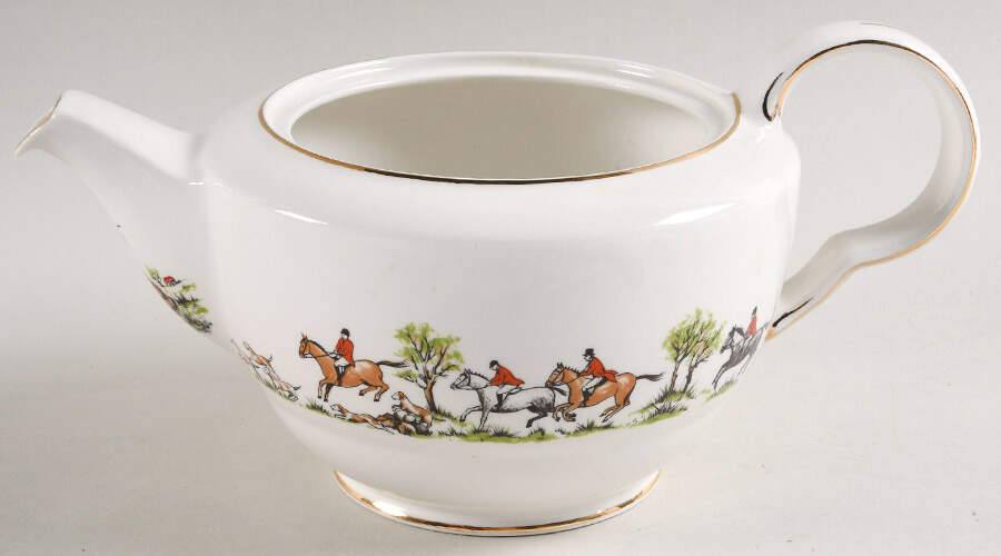 Tally Ho Teapot No Lid by John Maddock & Sons-1