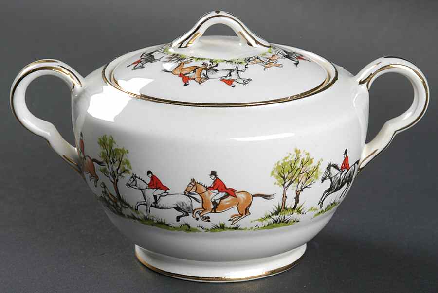 Tally Ho Sugar Bowl & Lid by John Maddock & Sons-1