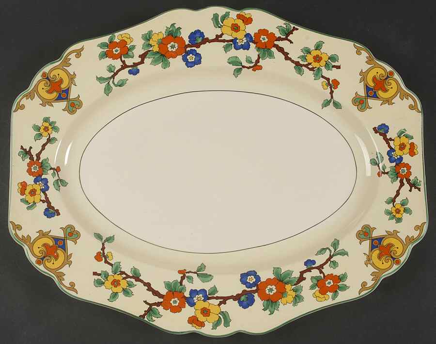 Verona 16" Oval Serving Platter by John Maddock & Sons-1