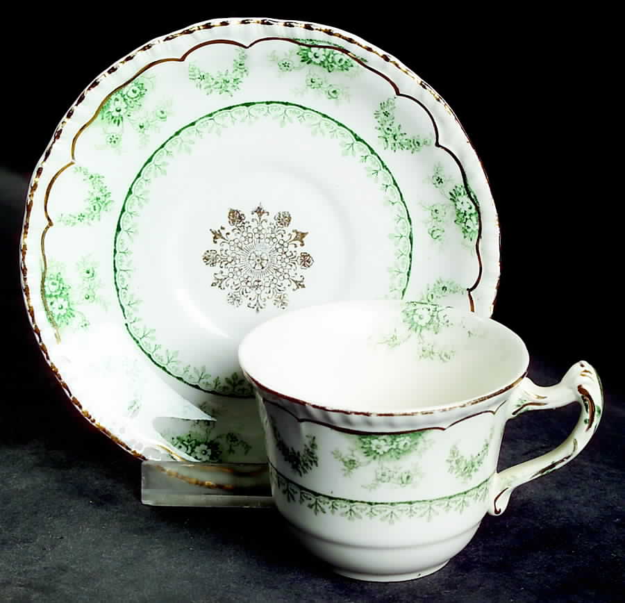 Warwick Flat Demitasse Cup & Saucer Set by John Maddock & Sons-1