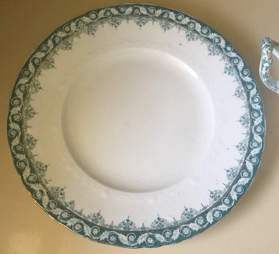 Yale Green Dinner Plate by John Maddock & Sons-1