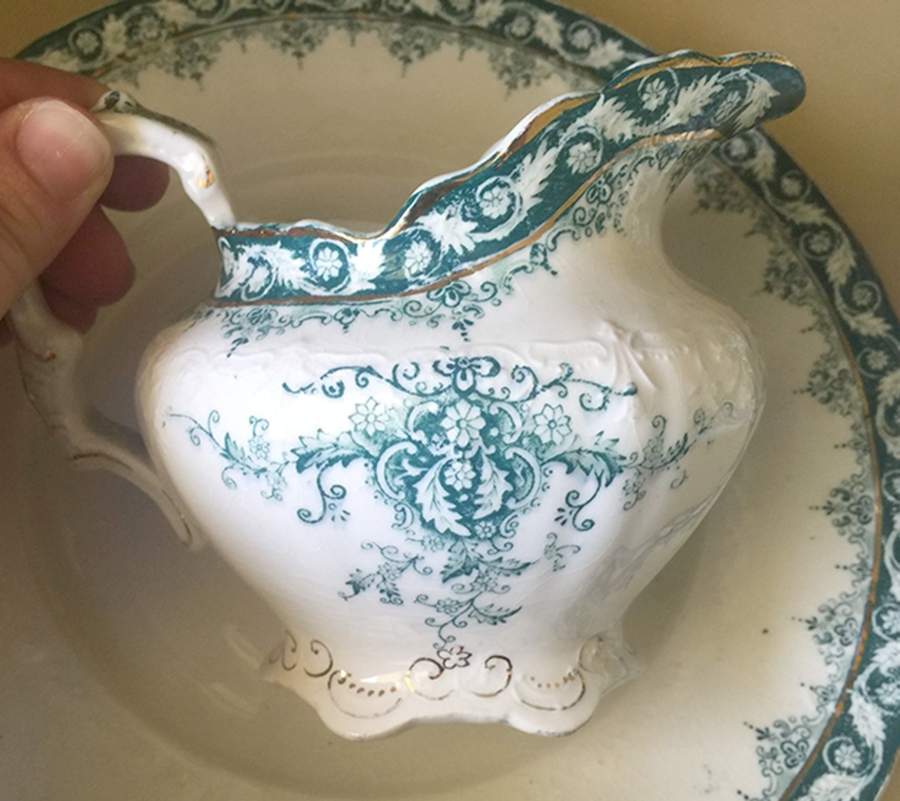 Yale Green Creamer by John Maddock & Sons-1