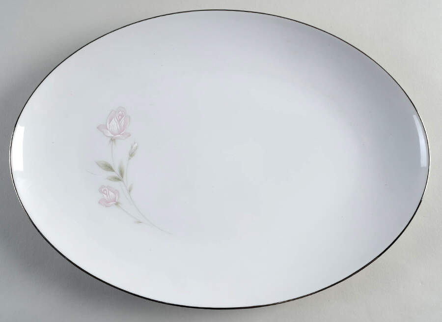 Sage Rose 14" Oval Serving Platter by Majestic (Japan)-1