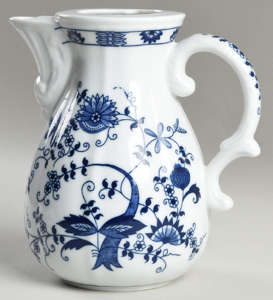 Blue Onion Coffee Pot No Lid by Seymour Mann-1