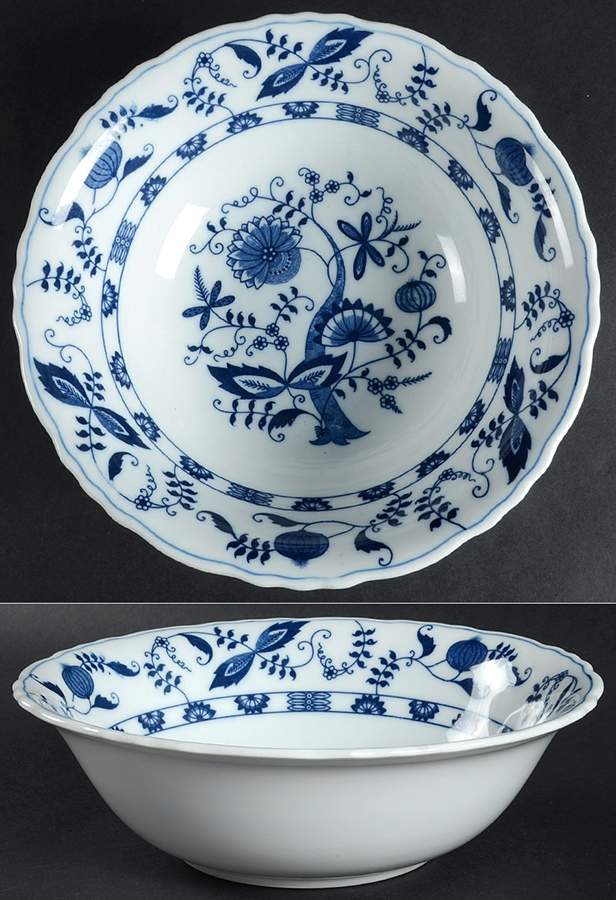 Blue Onion 9" Round Vegetable Bowl by Seymour Mann-1
