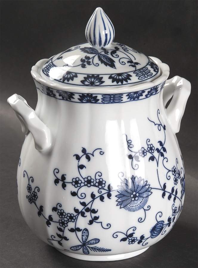 Blue Onion Candy Jar & Lid by Seymour Mann-1