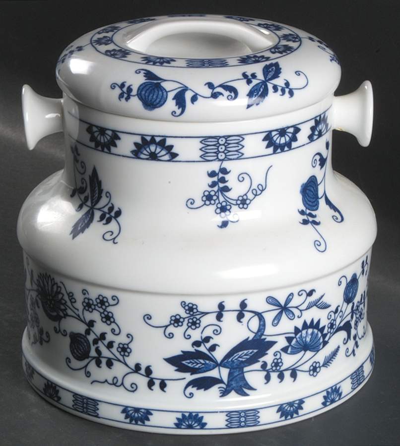 Blue Onion Biscuit Barrel & Lid by Seymour Mann-1