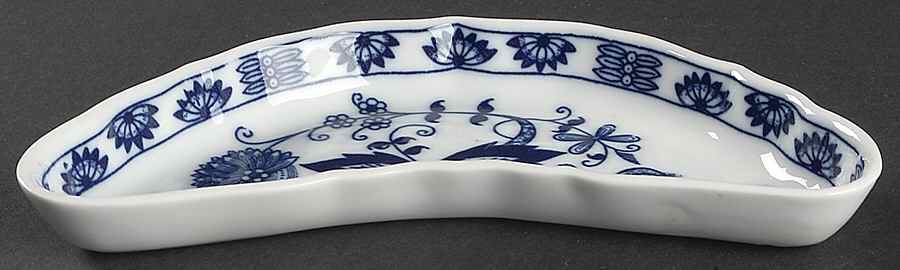Blue Onion Bone Dish by Seymour Mann-1