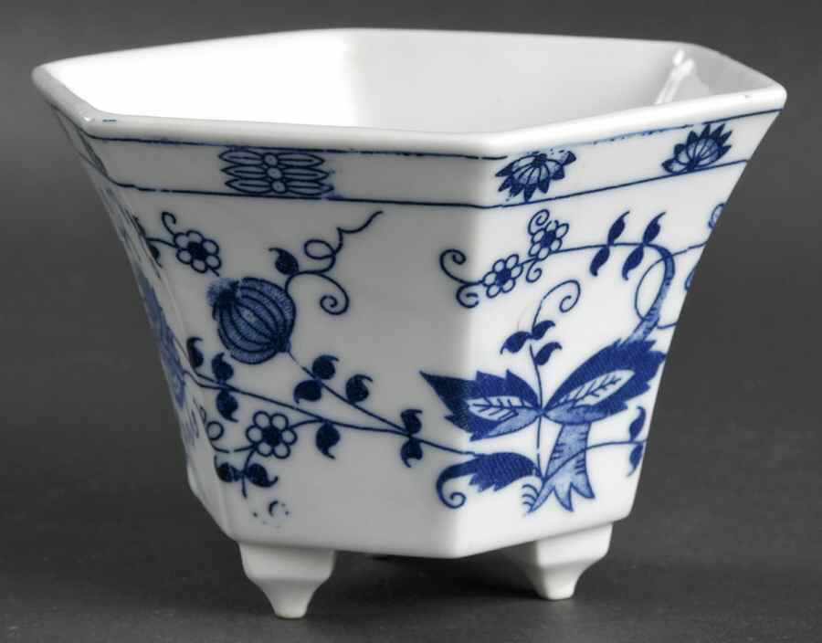 Blue Onion 3" Hexagonal Flower Pot by Seymour Mann-1