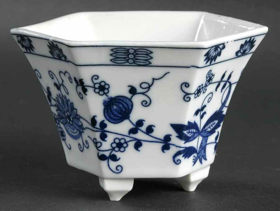 Blue Onion 2" Hexagonal Flower Pot by Seymour Mann-1