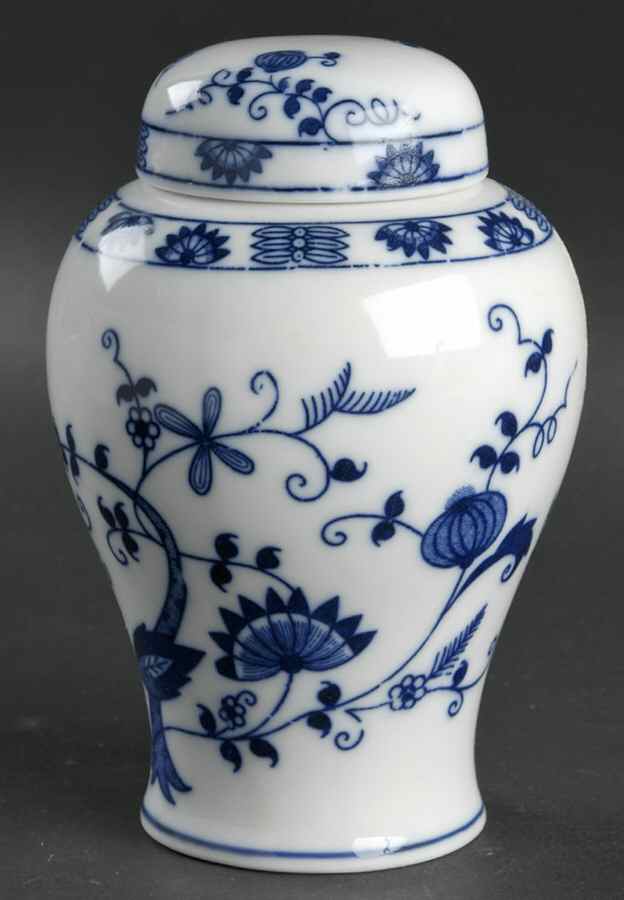 Blue Onion Small Ginger Jar & Lid by Seymour Mann-1
