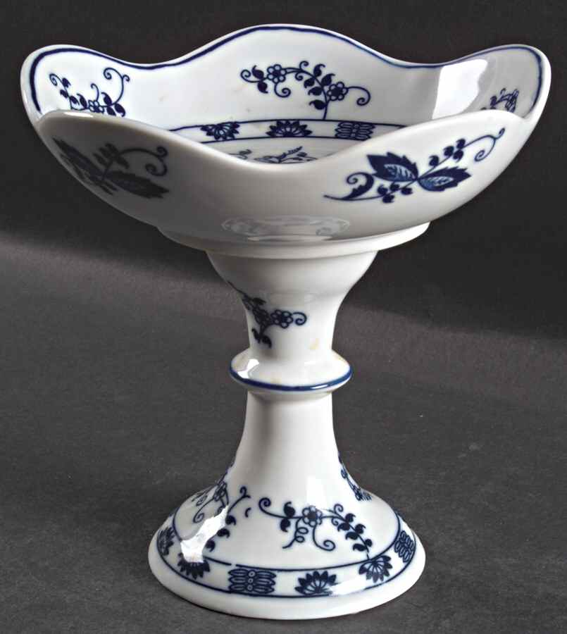 Blue Onion Round Compote (Height X Width) by Seymour Mann-1