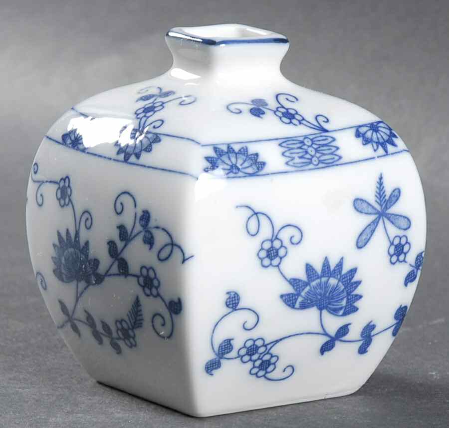 Blue Onion Bud Vase by Seymour Mann-1