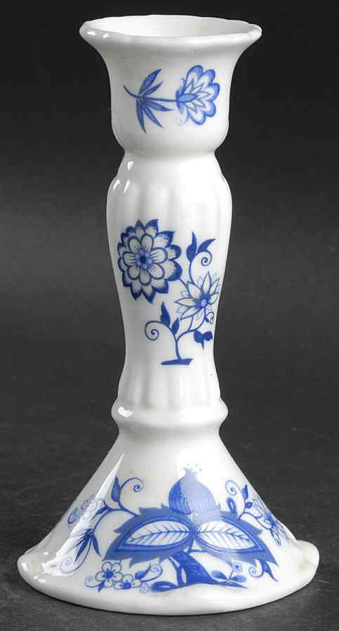 Blue Onion 5" Candlestick by Seymour Mann-1
