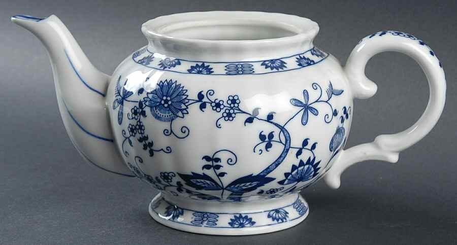 Blue Onion Teapot No Lid by Seymour Mann-1