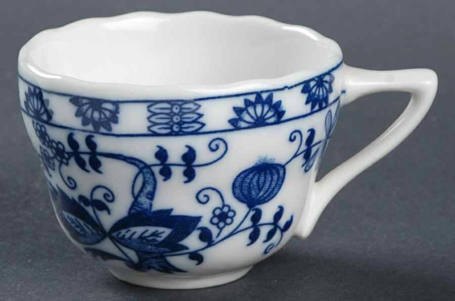 Blue Onion Flat Demitasse Cup by Seymour Mann-1