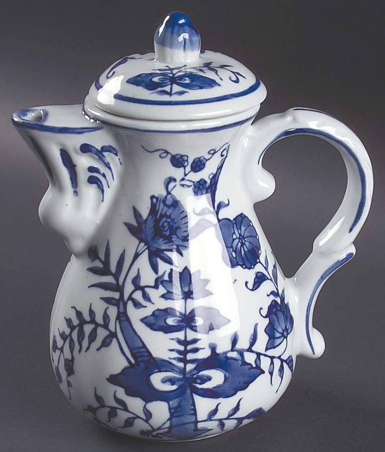 Blue Onion Small Coffee Pot & Lid by Seymour Mann-1