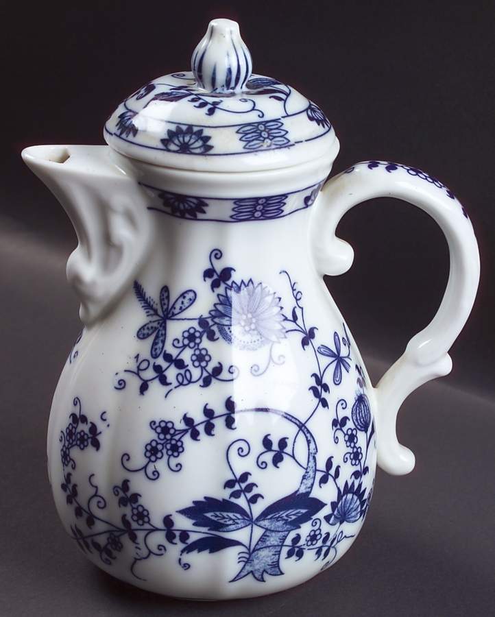Blue Onion Small Coffee Pot & Lid by Seymour Mann-1