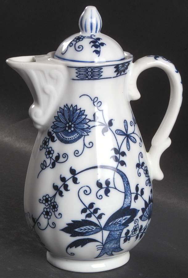 Blue Onion Individual Coffee Pot & Lid by Seymour Mann-1