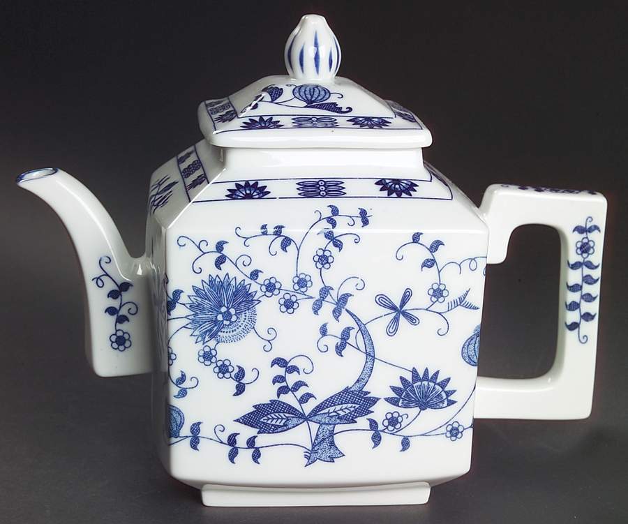 Blue Onion Teapot & Lid by Seymour Mann-1