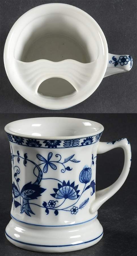 Blue Onion Mustache Cup/Mug by Seymour Mann-1