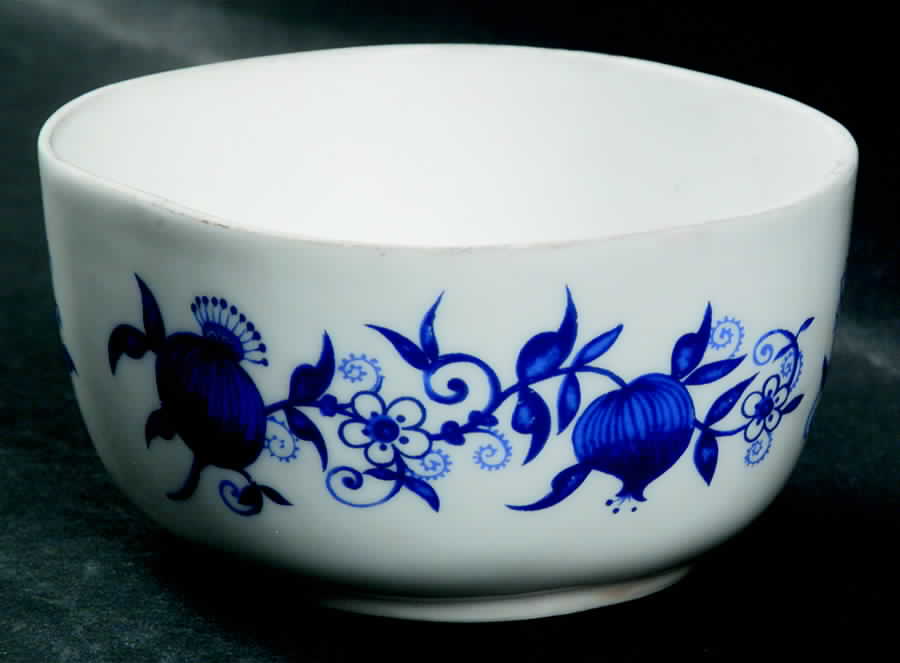 Blue Onion Bone Small Sugar Bowl No Lid by Seymour Mann-1