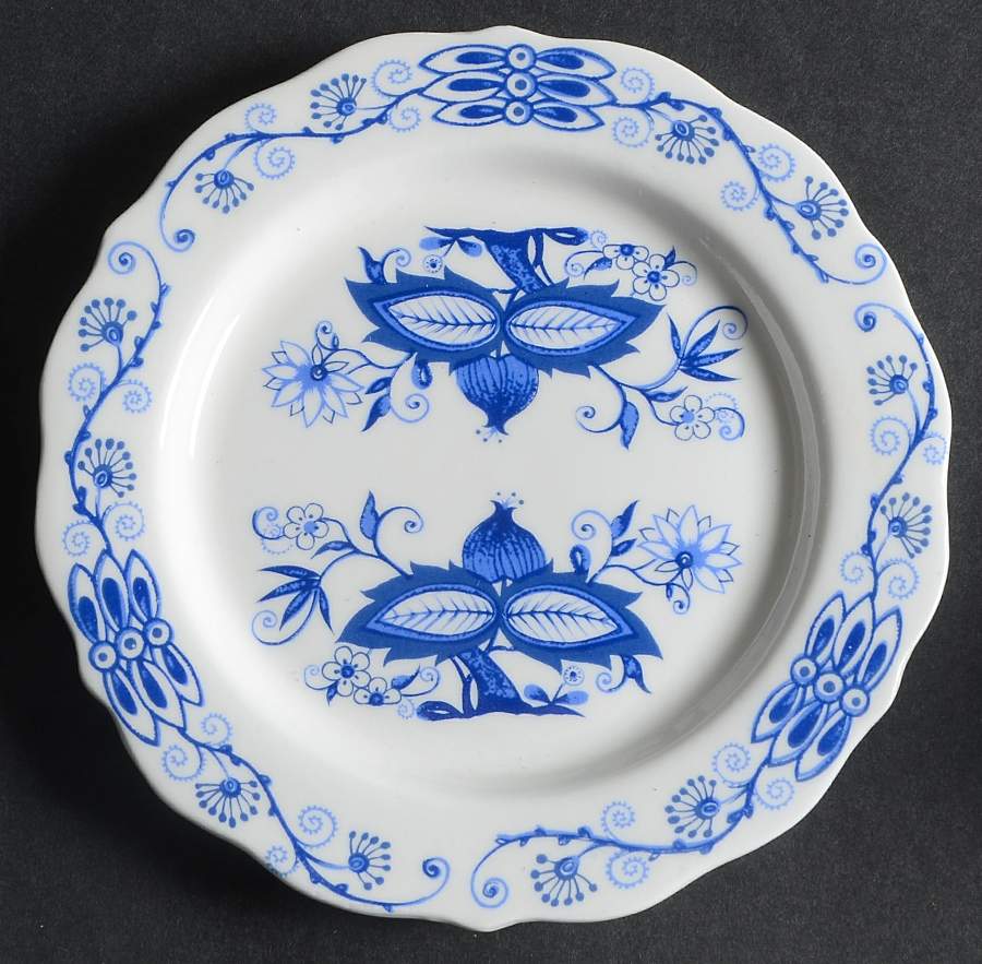 Blue Onion Bone Underplate for Jam/Jelly by Seymour Mann-1