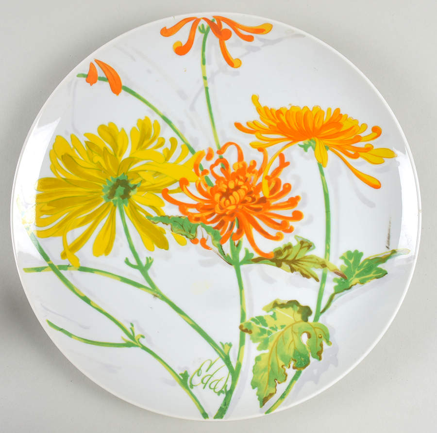 Chrysanthemum 12" Chop Plate (Round Platter) by Seymour Mann-1