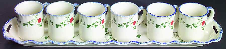 Cote Basque 7 Pc Mug Set (6 Mugs & Tray) by Seymour Mann-1