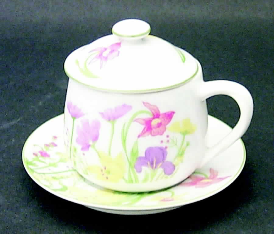 Day Lily 3-Piece Pot de Creme with Underplate by Seymour Mann-1