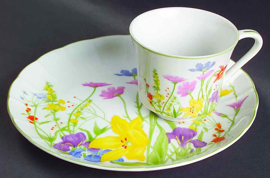 Day Lily Snack Plate & Cup Set by Seymour Mann-1