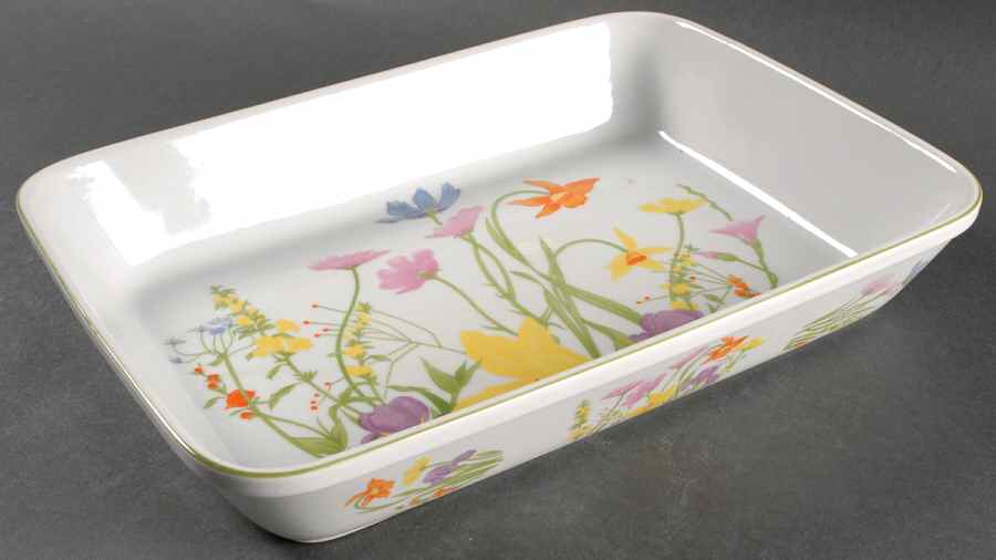 Day Lily 12" Rectangular Baker by Seymour Mann-1