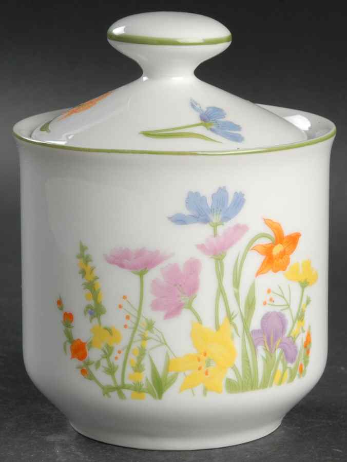 Day Lily Sugar Bowl & Lid by Seymour Mann-1