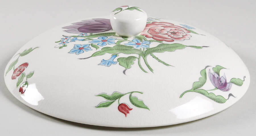 French Bouquet Lid for Round Vegetable by Seymour Mann-1