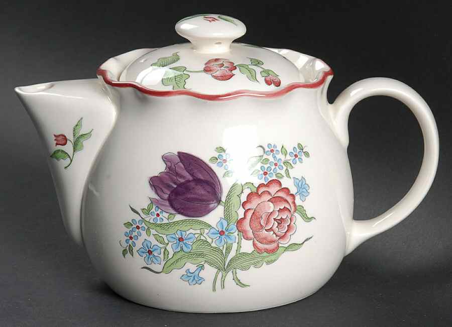 French Bouquet Teapot & Lid by Seymour Mann-1