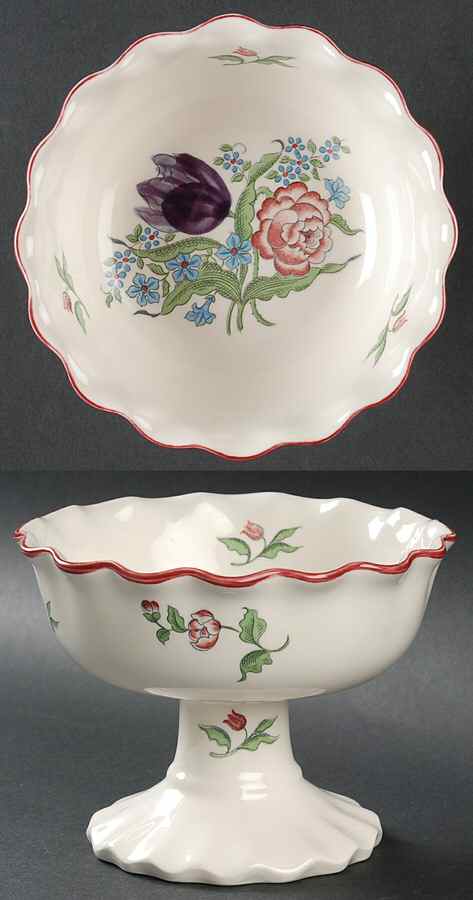French Bouquet Round Compote (Height X Width) by Seymour Mann-1