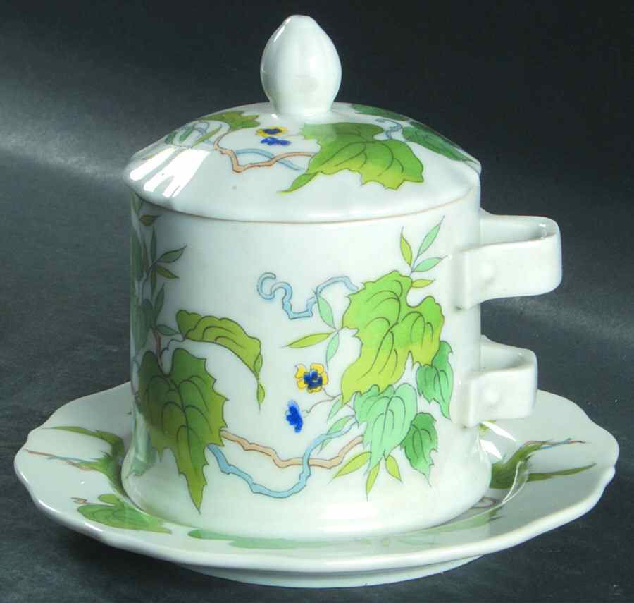 Morning Glory Jam/Jelly & Lid W/Underplate by Seymour Mann-1