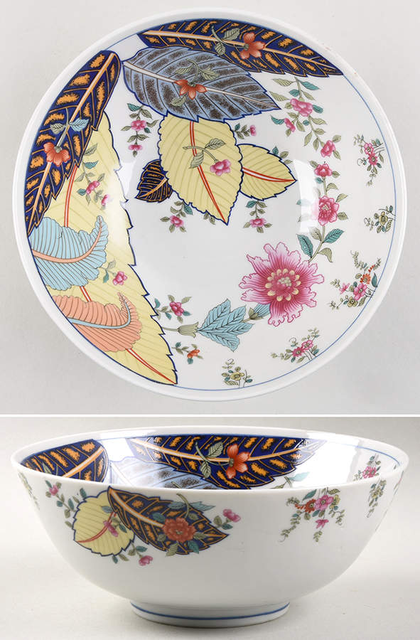 Tobacco Leaf 8" Round Vegetable Bowl by Seymour Mann-1