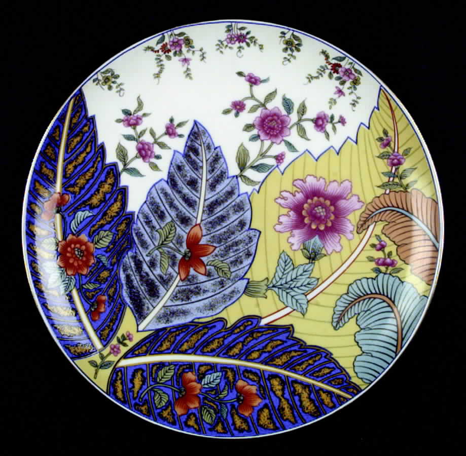 Tobacco Leaf Dinner Plate by Seymour Mann-1