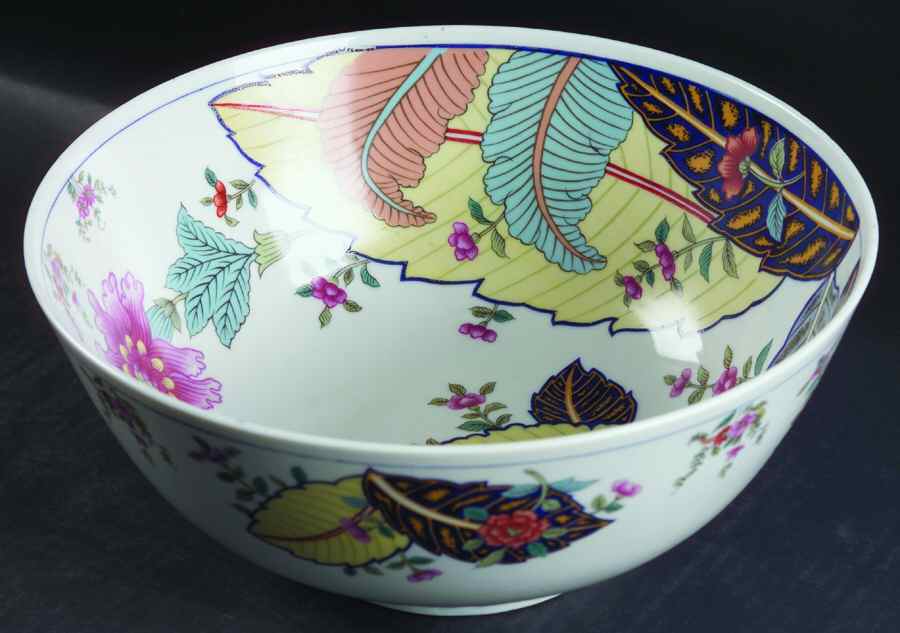 Tobacco Leaf 10" Large Salad Serving Bowl by Seymour Mann-1