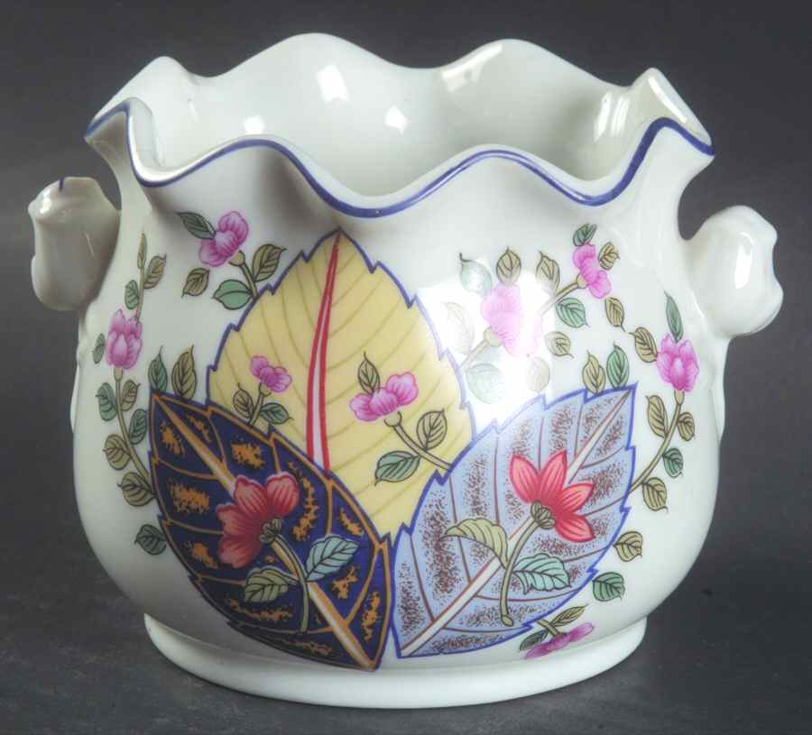 Tobacco Leaf Open Sugar Bowl by Seymour Mann-1