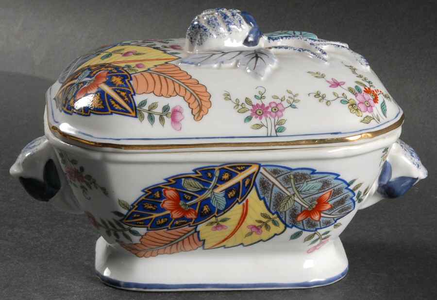 Tobacco Leaf Individual Casserole & Lid by Seymour Mann-1