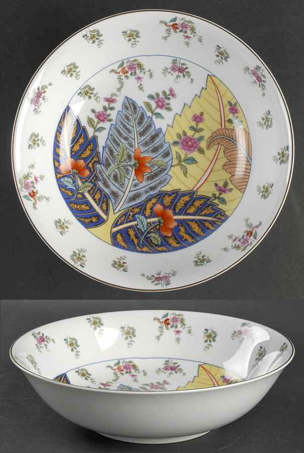 Tobacco Leaf 9" Round Vegetable Bowl by Seymour Mann-1